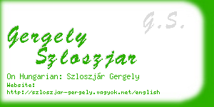 gergely szloszjar business card