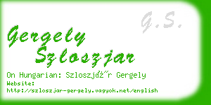 gergely szloszjar business card